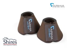 SHIRES NEOPRENE OVER REACH BOOTS Brown Shock Absorbing Hoof Protection