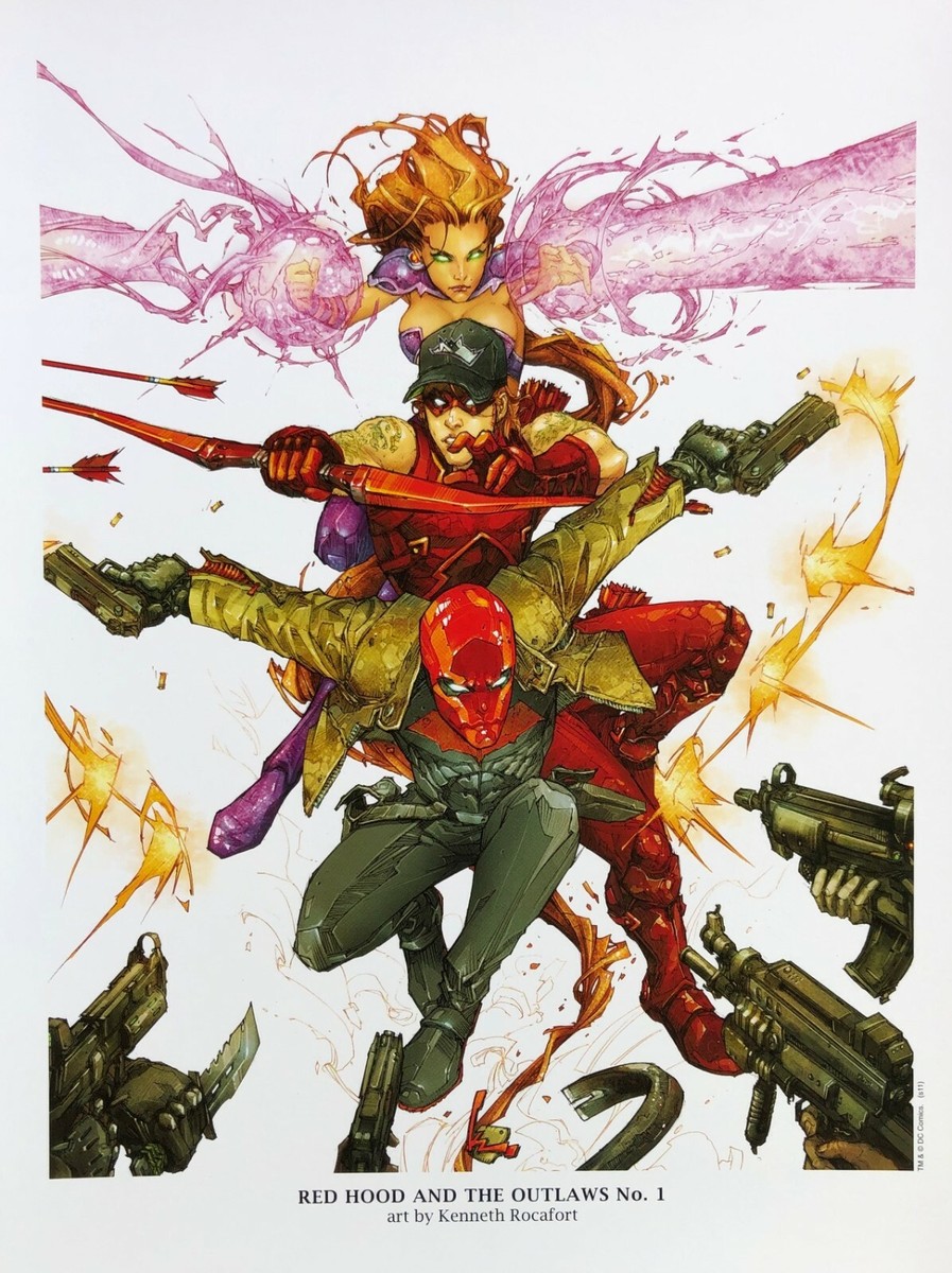 KENNETH ROCAFORT rare RED HOOD & OUTLAWS 1 DC New 52 Portfolio