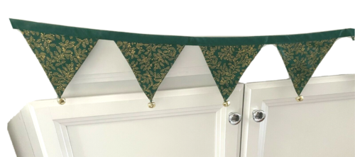 Bunting Banner 68" Garland Party Supplies Decoration Green Gold Bell Celebration - Picture 1 of 4
