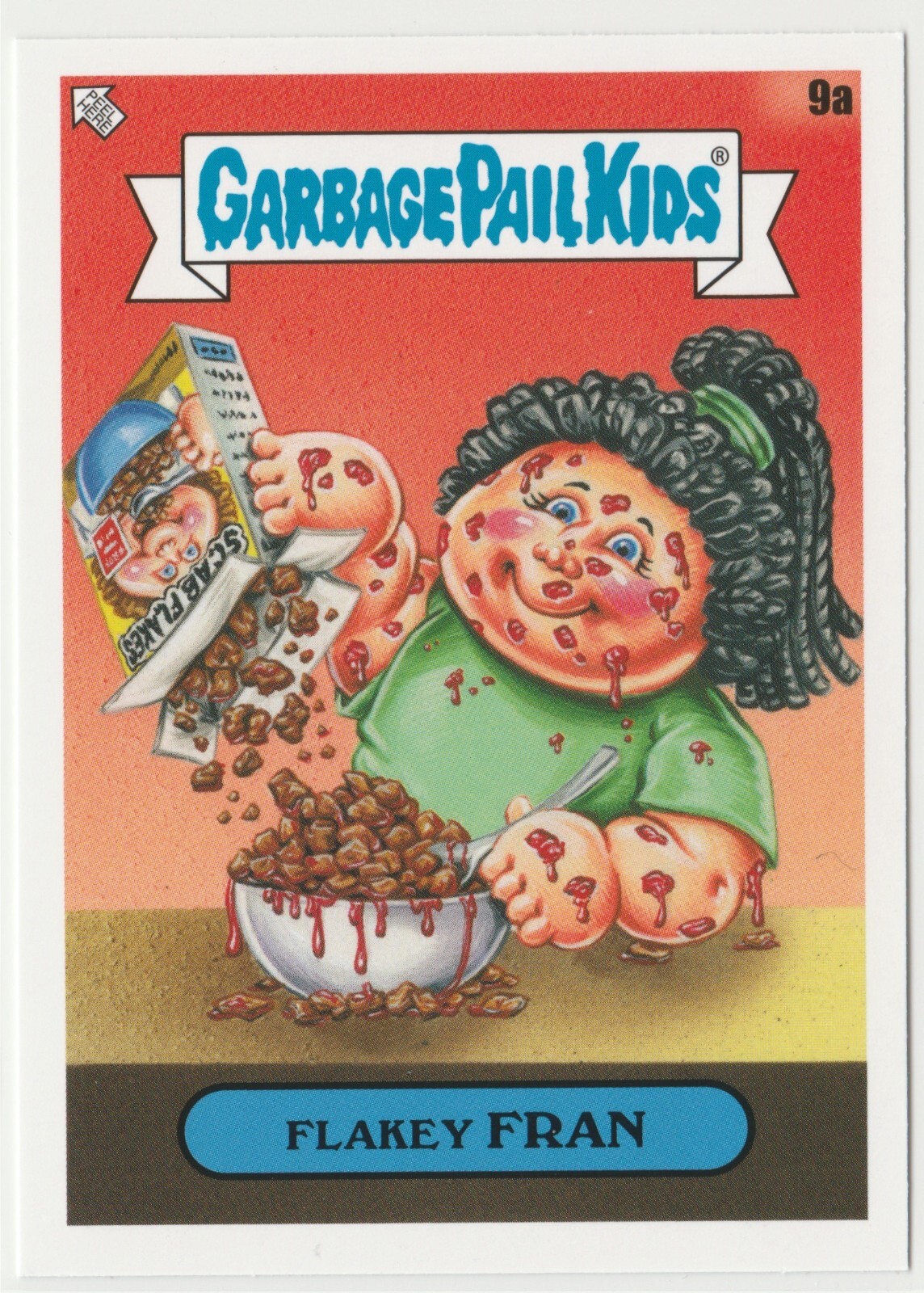 Flakey Fran #9a Garbage Pail Kids GPK 2021 Food Fight Trading Card