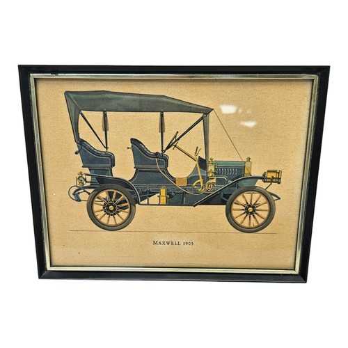 Framed Maxwell Model 1905 print Car Collection Vintage Free Postage - Picture 5 of 9