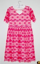NWOT Motherhood Maternity Women's Pink Floral Lace V-Neck Cocktail Dress sz M