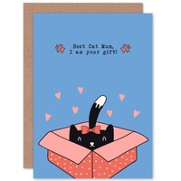 Muttertag Bin Dein Geschenk Mama Karte Mit Katzenmotiv Geburtstagskarte