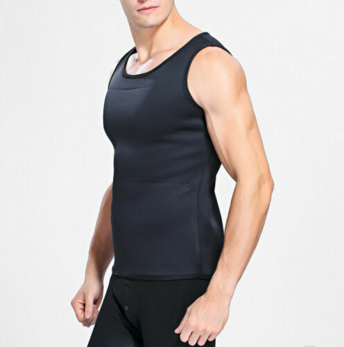 Para Sudar Oculta Barriga Adelgazante Chaleco Moldeador Camisa Termica Hombres - Picture 11 of 13
