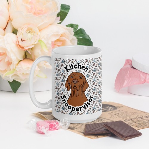 Vizsla Dog Kitchen Snoopervisor Mug 15 oz Funny Pet Portrait Cup Gift - Picture 20 of 22