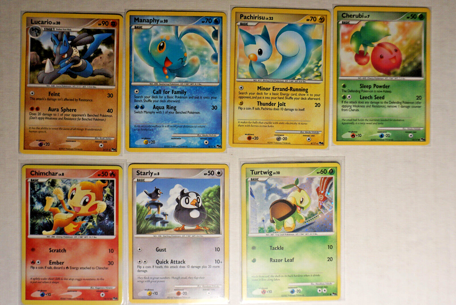 Pokémon 2007 Pop Series 6 Card Lot - Chimchar, Turtwig, and more!