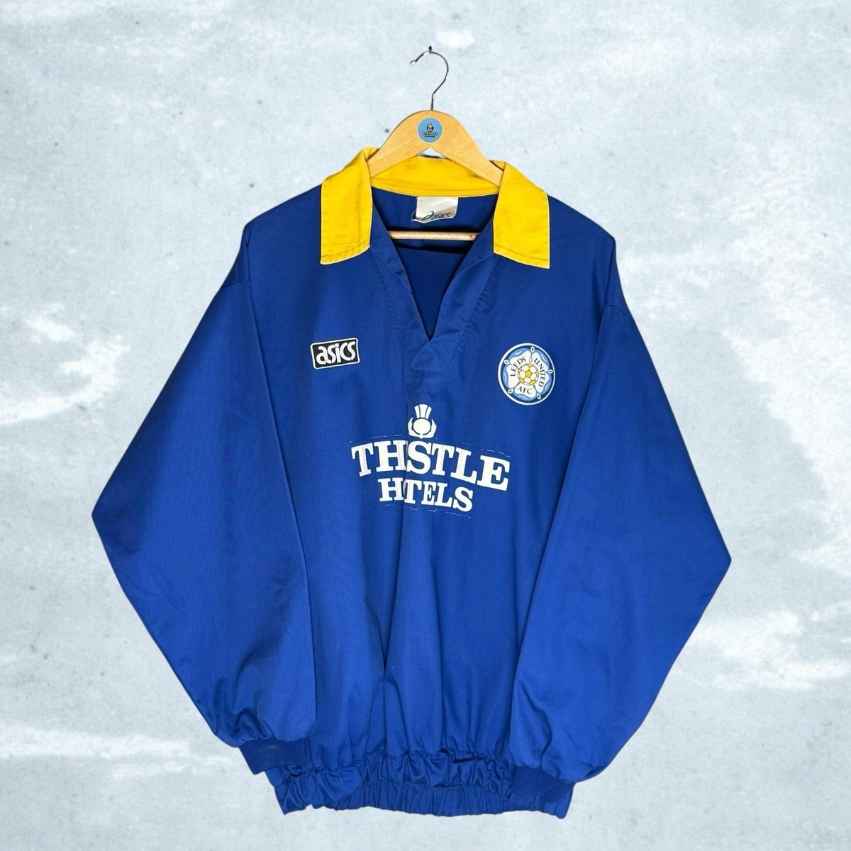 Leeds United 1993-1995 Football Training Drill Top ASICS