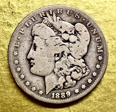 Gut zirkuliert 1889-CC Morgan Silber 1 Dollar (Carson City)