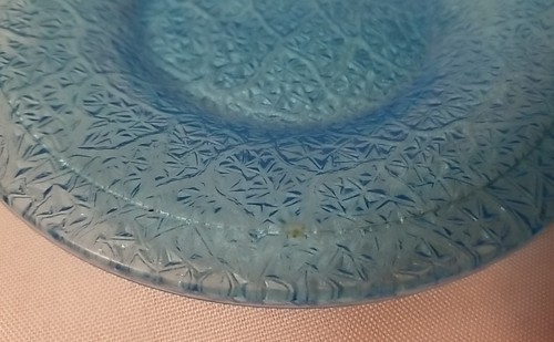 "1" Pfau blau grün 6,25 Zoll strukturierte Glasplatte - Bild 2 von 4