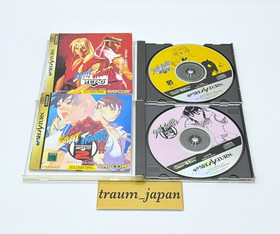 Lot 3 Street Fighter Collection Zero 1 2 games Sega Saturn Tested