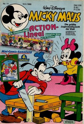 Micky Maus Heft Nr. 11  1988 Walt Disney Egmont Ehapa Verlag GmbH