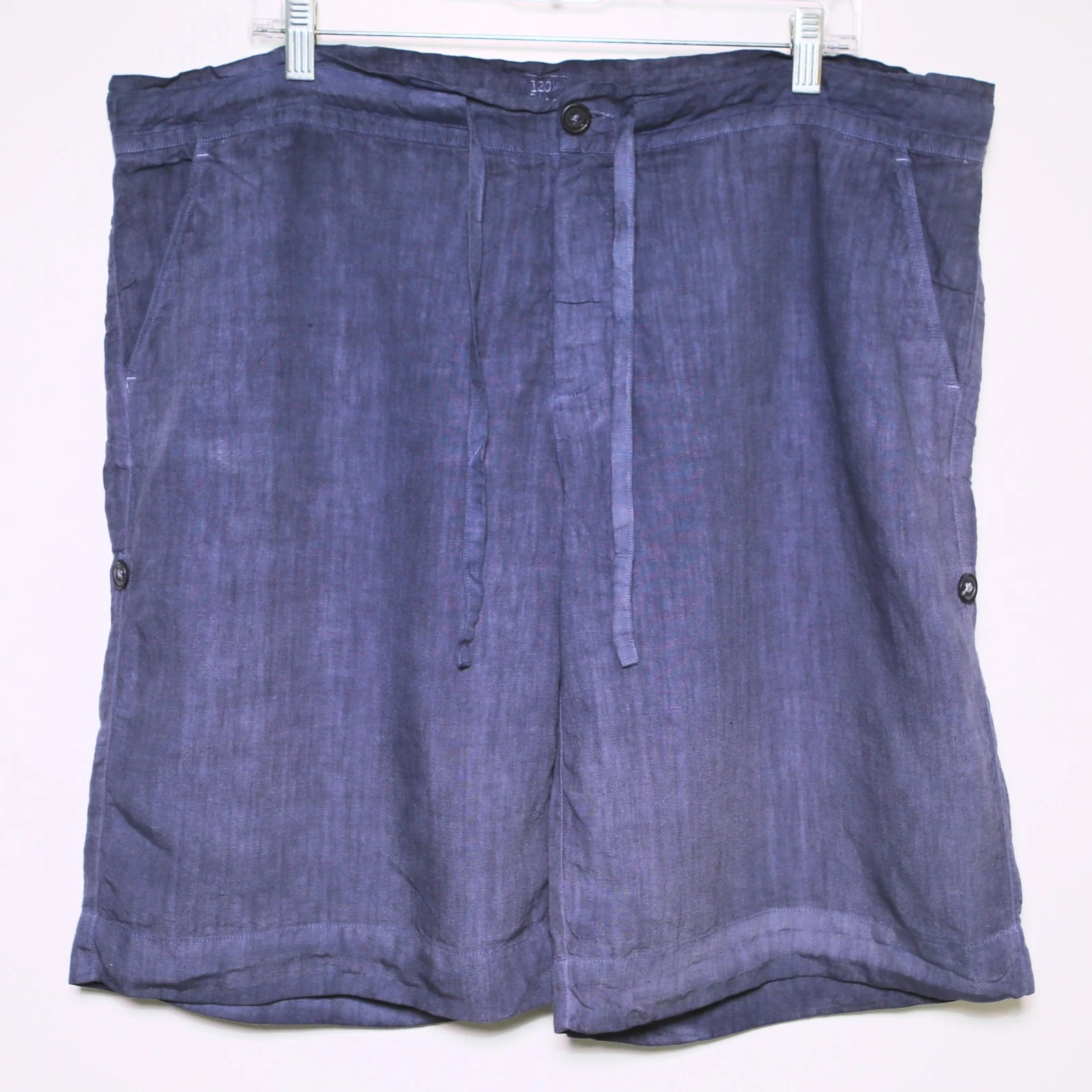 120% LINO - Blue 100% Flax Linen Casual Drawstring Shorts - Men's Size 50 🔥
Opens in a new window o