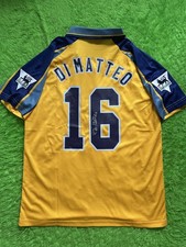 Roberto Di Matteo signed Chelsea FC retro away shirt yellow with COA & Proof
