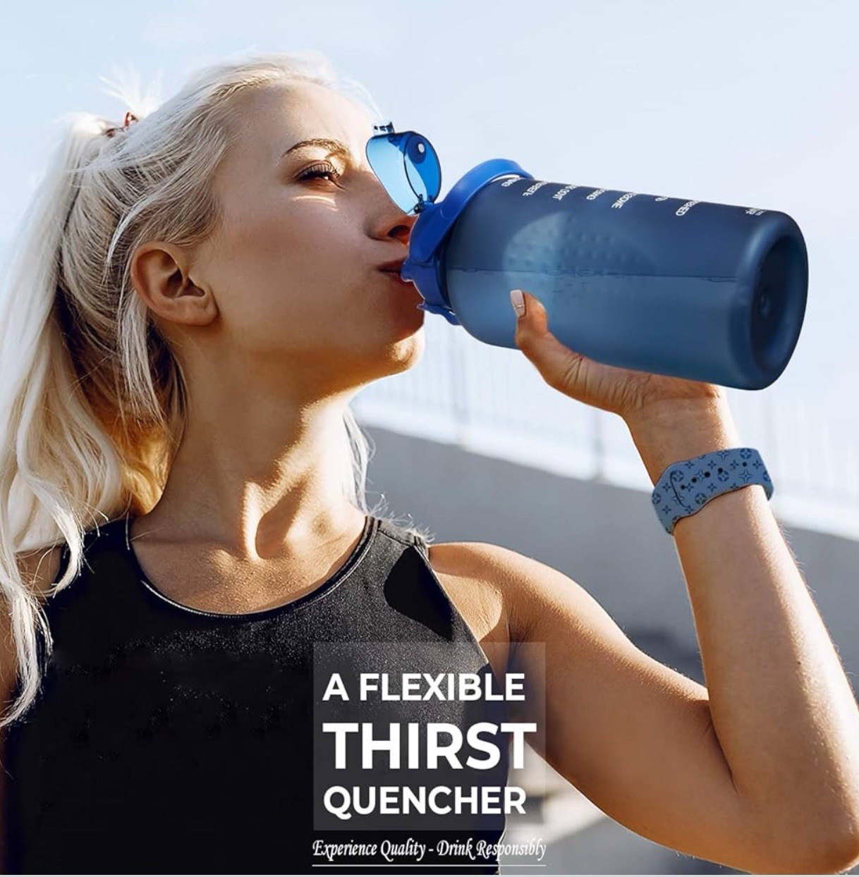 Motivational Water Bottle with Straw & Handle,One Gallon Water Bottle 128 Oz/3.8