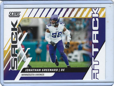 2025 Panini Score Jonathan Greenard Sack Attack Insert Card Minnesota Vikings 