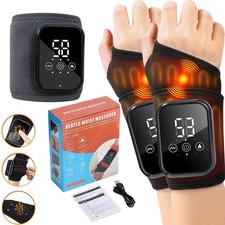 2X Electric Wrist Hand Massager Heating Vibration  Hot Compression Pain Relief