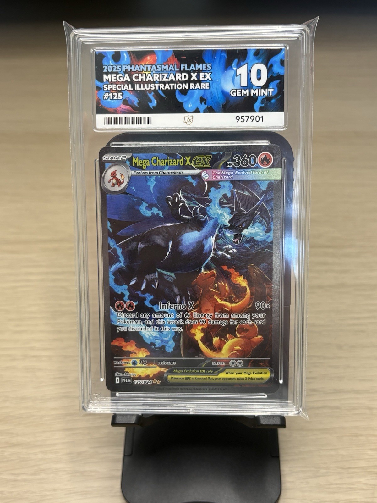 Mega Charizard X EX #125 SIR Perfect Subs Gem Mint 10 Ace Graded Pokemon Card