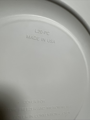 CORNING WARE Ersatz Kunststoff Aufbewahrung 7-1/2" runder Deckel L20-PC - Bild 5 von 9