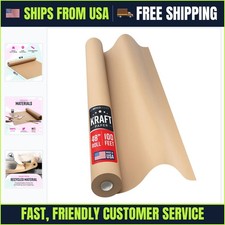Kraft Paper Roll Brown 48" x 100 (1200") Packing Shipping Crafts Made in USA