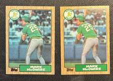TWO (2) 1987 Topps Mark McGwire Rookie RC #366 Athletics