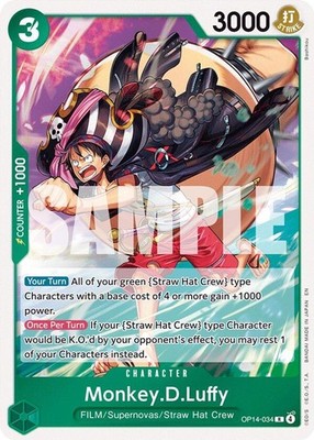 2026 OP: OP14 - MonkeyDLuffy OP14 34 (#OP14-034, Foil, R, Near Mint)