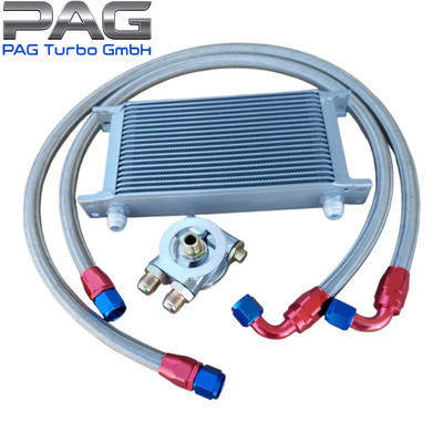 Universal Zusatz Ölkühler Set 19 Reihen inkl. Thermostat Set  16V VR6 R32 S4 RS4