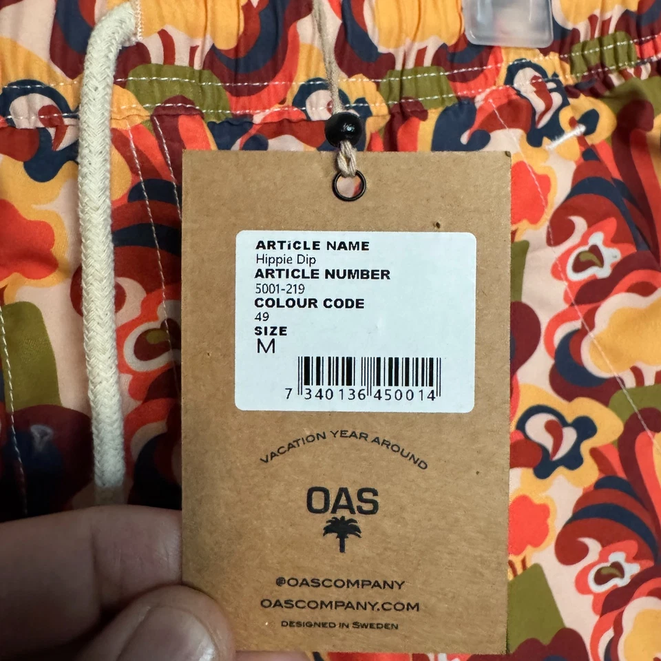 OAS плавки мужской средний красный оранжевый геометрический пляж серфинга шорты сетки с подкладкой - Изображение 4 из 4