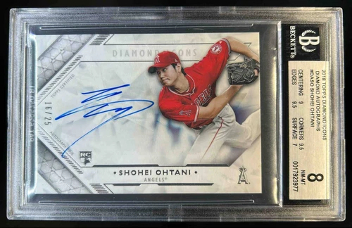 2018 Topps Diamond Icons Shohei Ohtani Auto RC Rookie #16/25 Angels BGS 8