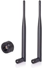 Bingfu Dual Band WiFi 2.4GHz 5GHz 5.8GHz 6dBi SMA 2-Pack Male Antenna