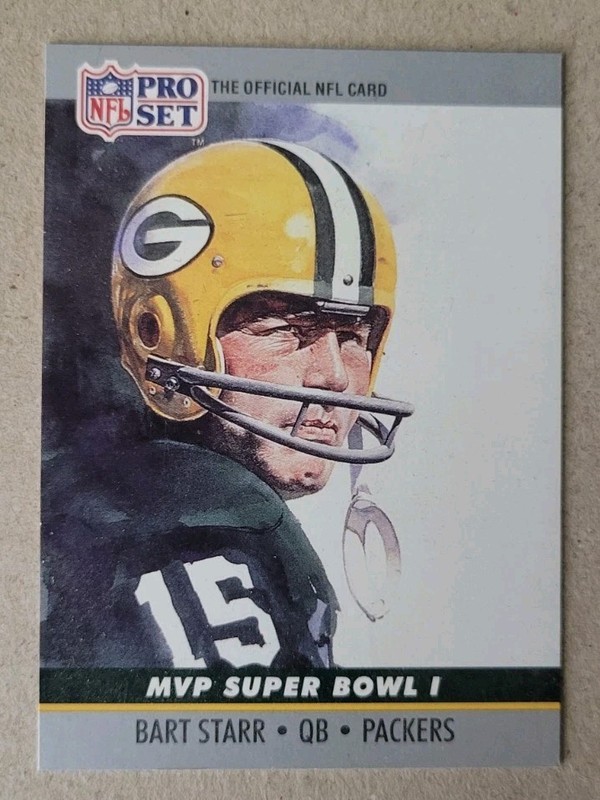 1990 Pro Set #1 Bart Starr Super Bowl MVP Collectibles Green Bay Packers