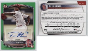 2025 Bowman Paper Prospect Retail Auto Green /99 Tink Hence #BPA-TH Auto