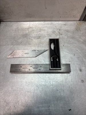 The Lufkin Rule Co. 6 Inch Double Square W/no. 4 6  Ruler And 41  & 59  Rule