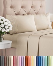 Queen Size 4 Piece Sheet Set - Comfy Breathable Cooling Bed Sheets Set - Hot...