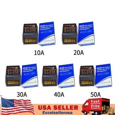 Solar Photovoltaic Charge Controller 12V Solar Panel Battery Controller Black UE