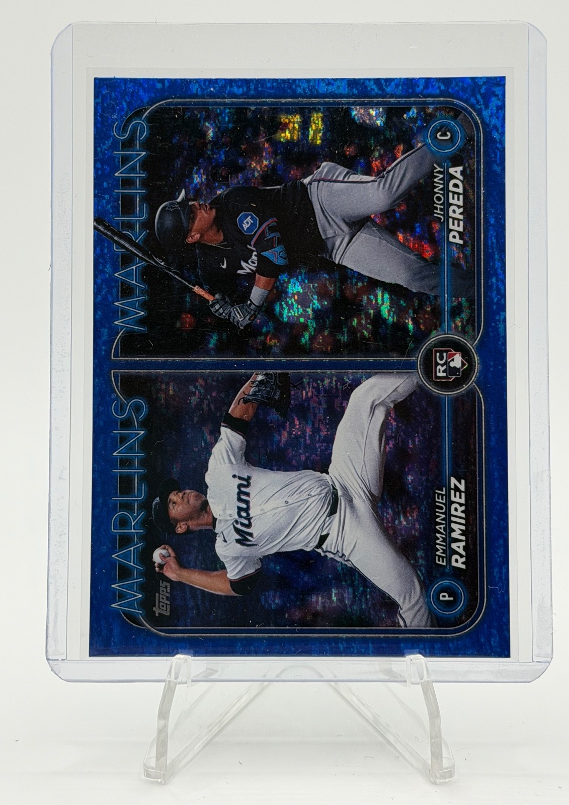 2024 Topps Update Pereda/Ramirez RC US185 Blue /999 Marlins Rookie Combos