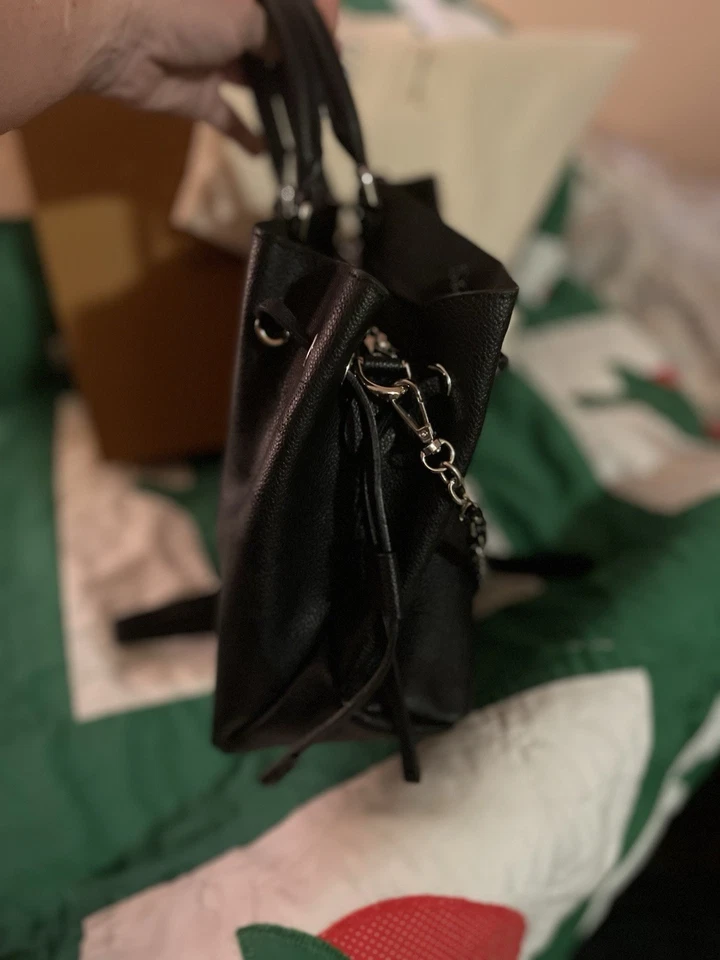 Bolso de Moda Negro con Asas Ganancia Correa para el Hombro y Correa Bandolera Foto 2 de 4