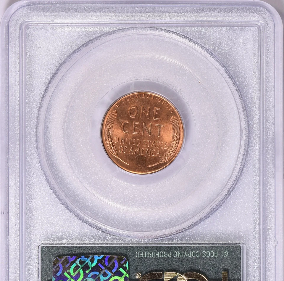 1958 D Lincoln Cent PCGS MS67 RED CAC Old Green Holder RARE OGH - Image 3 of 3