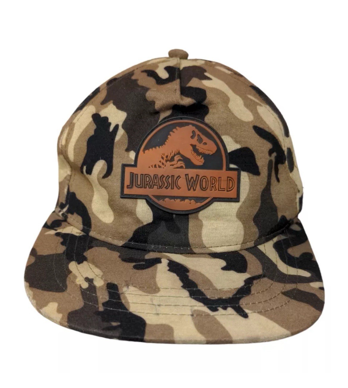 Jurassic World Patch Snapback Hat Camouflage One … - image 1