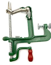 Vintage White Mountain Apple Parer Corer Slicer Green Hand Crank w/ Original Box
