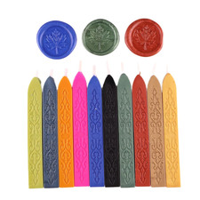 10 Pieces Sealing Wax Sticks with Wicks for Wax Seal Stamp, Waxs Seal Sticks for