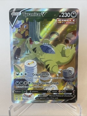 Pokémon TCG Tyranitar V Battle Styles Ultra Rare Full Alt Art Holo 155/163 MP/HP