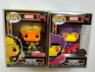 Funko Pop! Marvel Gambit #798 and Rogue #800 Black Light Target Exclusive Lot 2