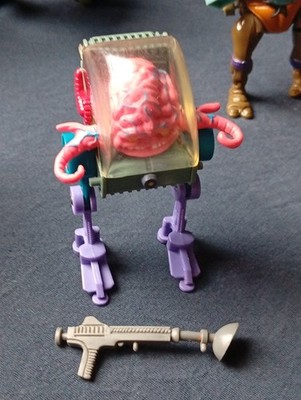 Vintage TMNT Krang mit Walker & Blaster (Playmates 1989)