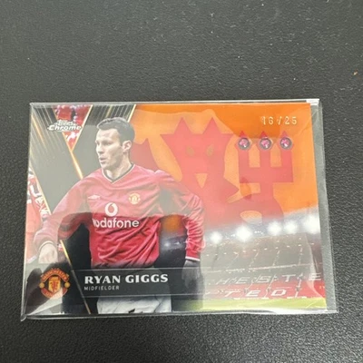 Topps Chrome Manchester United Deluxe Ryan Giggs Red Devils Orange Relic /25 - Image 1 of 4