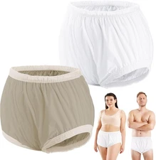 Adult Diaper Covers Incontinence Noiseless Pants Reusable Waterproof Underwear