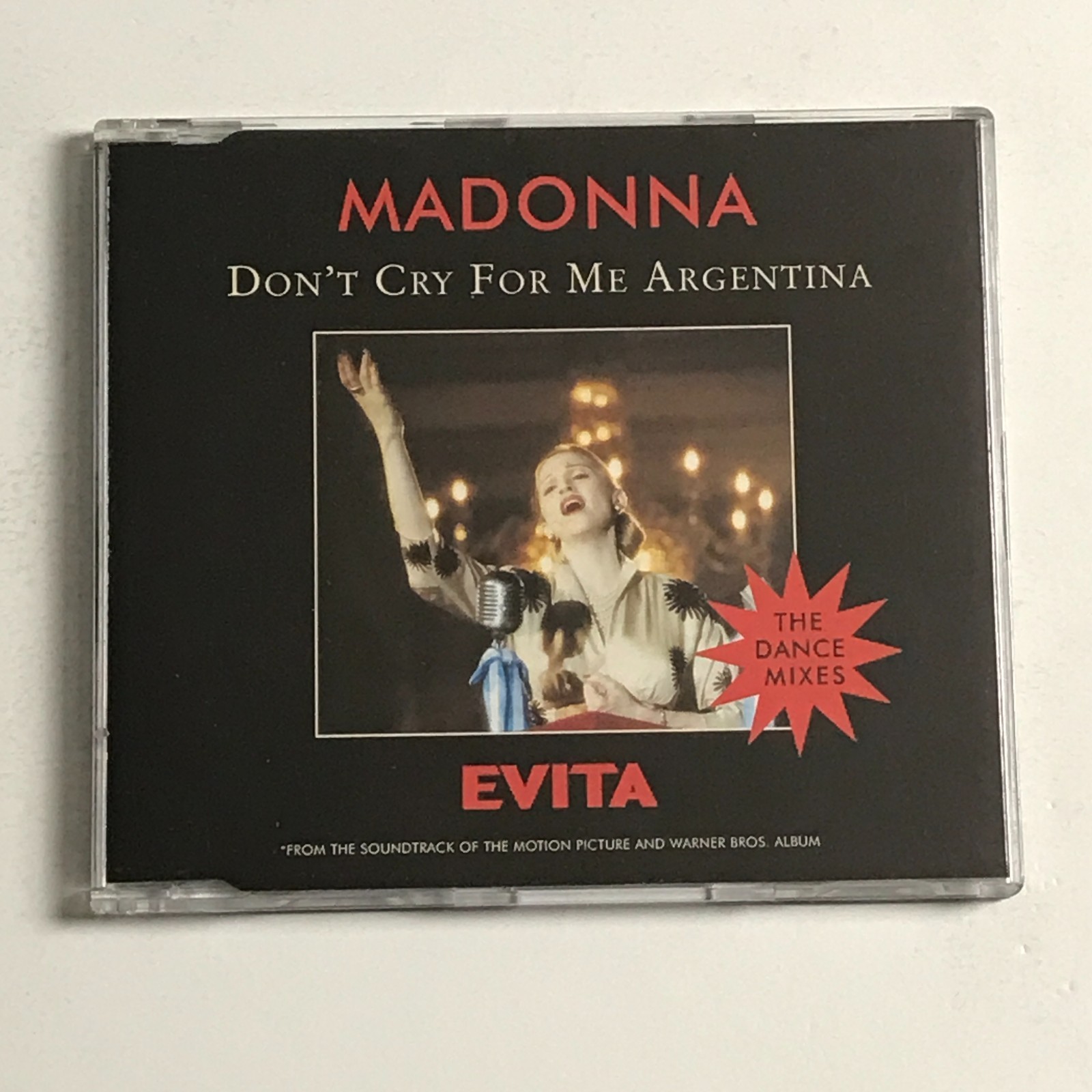 Madonna – Don't Cry For Me Argentina (The Dance..) CD Sin 1996 – WO384CD2 EX/EX
