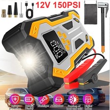 Portable Jump Starter w/ Air Compressor 150PSI Tire Inflator Blowing Power Bank