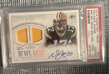 2014 Panini National Treasures Davante Adams Dual Materials Auto PSA 10 SSP