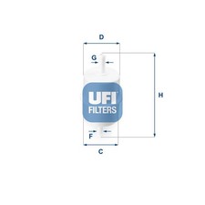 ORIGINAL® Ufi Kraftstofffilter für VW GOLF VII Ford FOCUS III Turnier B-MAX