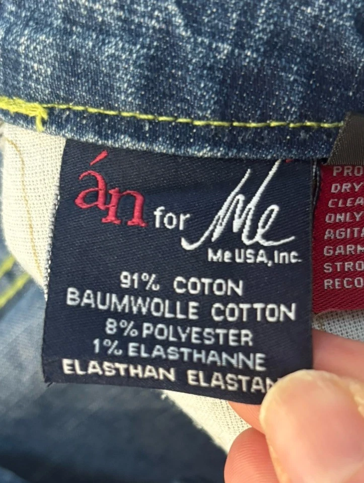 Pantalones de mezclilla para mujer An for Me talla 29 anillos de compromiso adornados nupciales despedida de soltera Foto 2 de 4